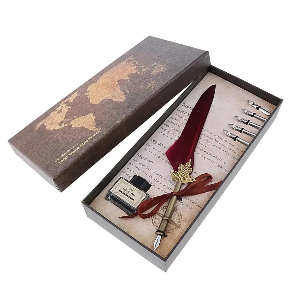 26 cm calligraphy set spring ballpoint pen with 5 interchangeable abbey tips