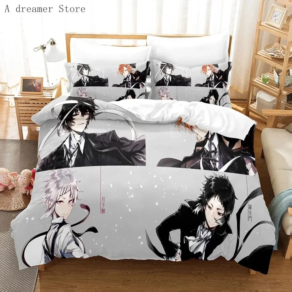 Set biancheria da letto Bungo Stray Dogs Nakahara Chuuya Set biancheria da letto singolo doppio matrimoniale Queen King Cal King Size