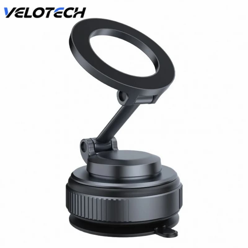 Supporto magnetico per telefono per auto sottovuoto girevole tascabile pieghevole 360 ° Supporto a ventosa per navigazione per auto regolabile