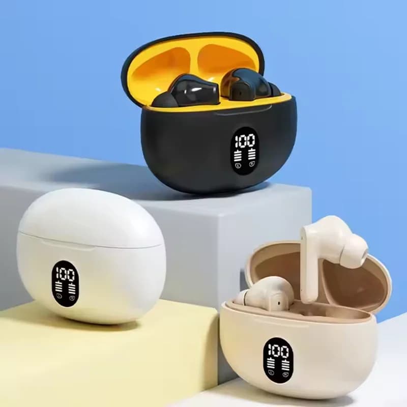 NUOVE Cuffie Wireless S510 TWS con LED, Display Digitale, Audio Stereo, Compatibili Bluetooth 5.3 per Xiaomi