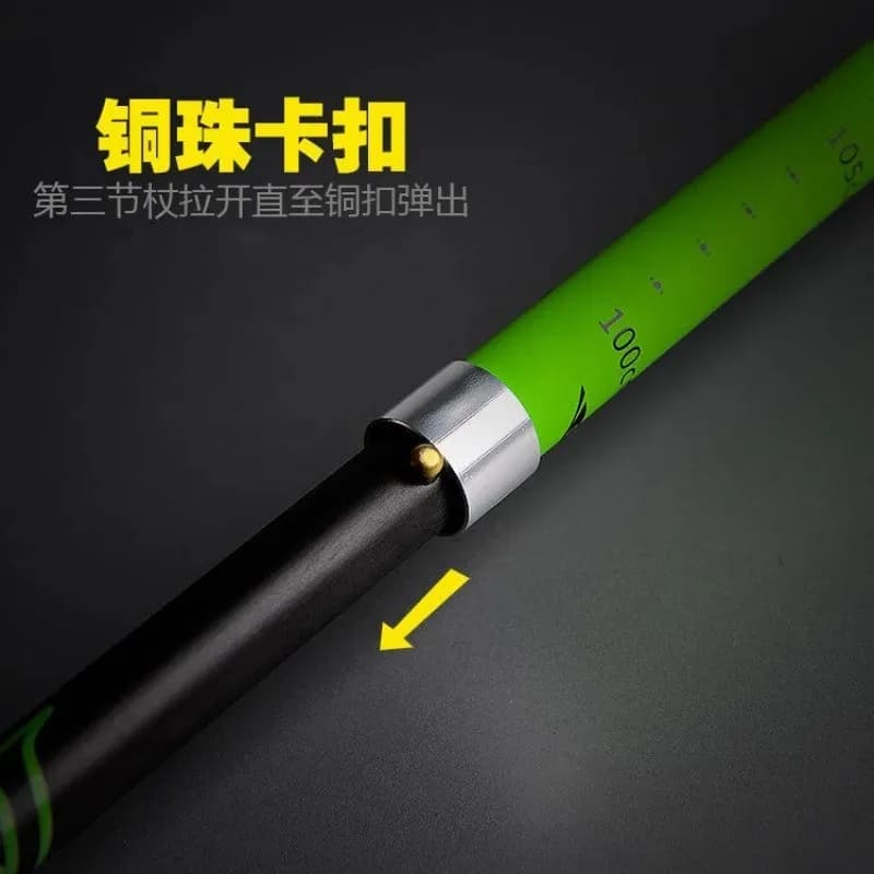 Carbon Fiber Foldable Portable Trekking Stick - Light Ergonomic Walking Stick for Outdoor Trekking, Camping and Backpack