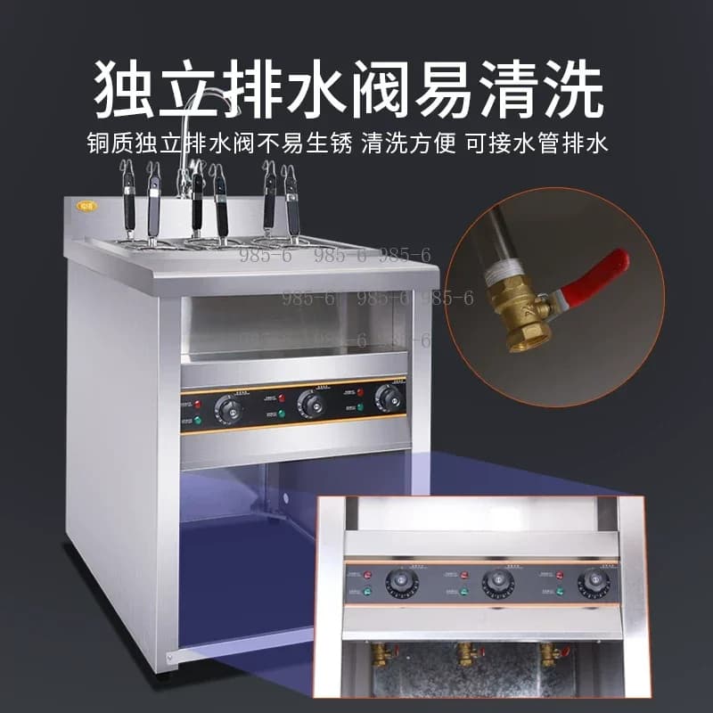 Commercial Electric Cooking Pot A38 Vertical Six-head Noodle Cooker Multifunctional Pasta Cooking Machine
