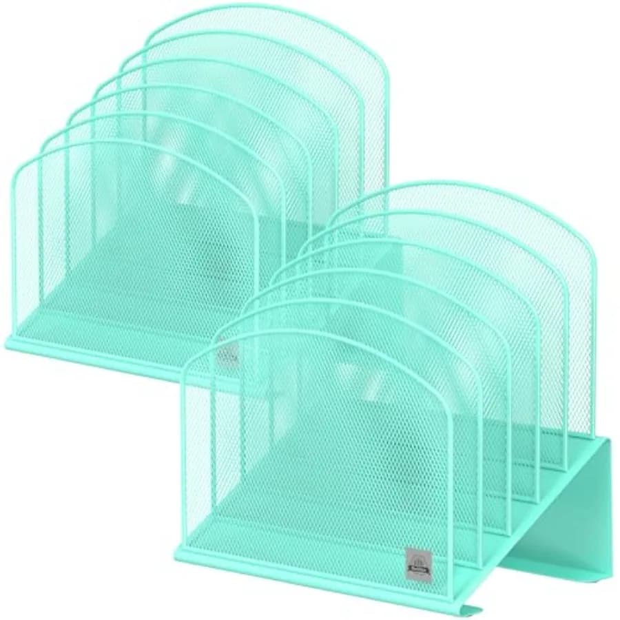 Organizzatore per Documenti Inclinato, Porta Cartelle Verticale, Supporto in Metallo per Archiviazione, Classificatore per Ufficio e Aula