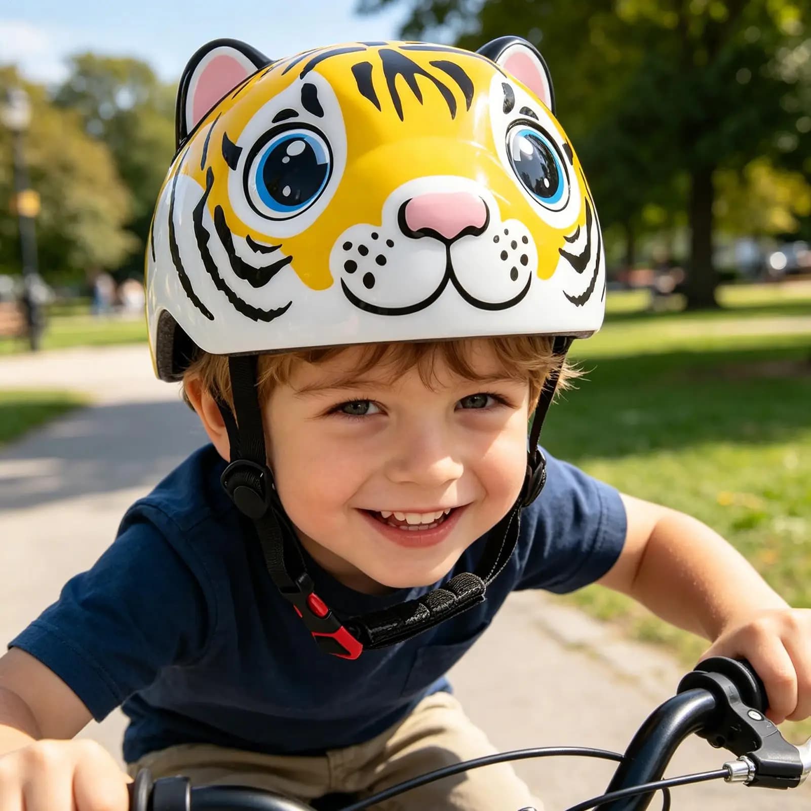Casco da bici per bambini con motivo tigre, casco regolabile per bambini dai 2 ai 6 anni, per la scuola quotidiana, per il ciclismo all'aperto, per il pendolarismo