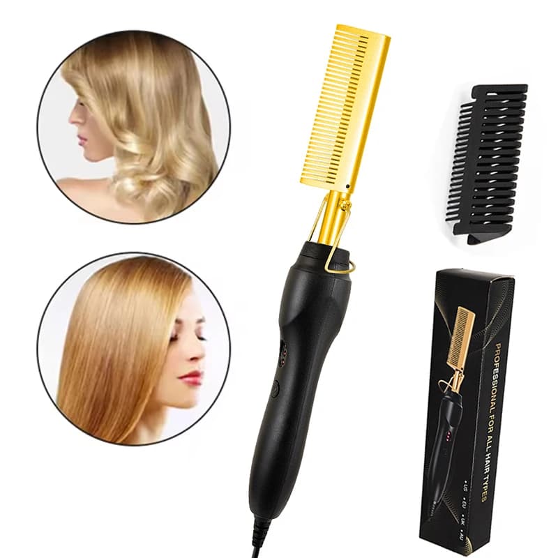 Electric Pet Hair Heater, Multifunction Brush for Wigs and Natural Hair, Styling Tool