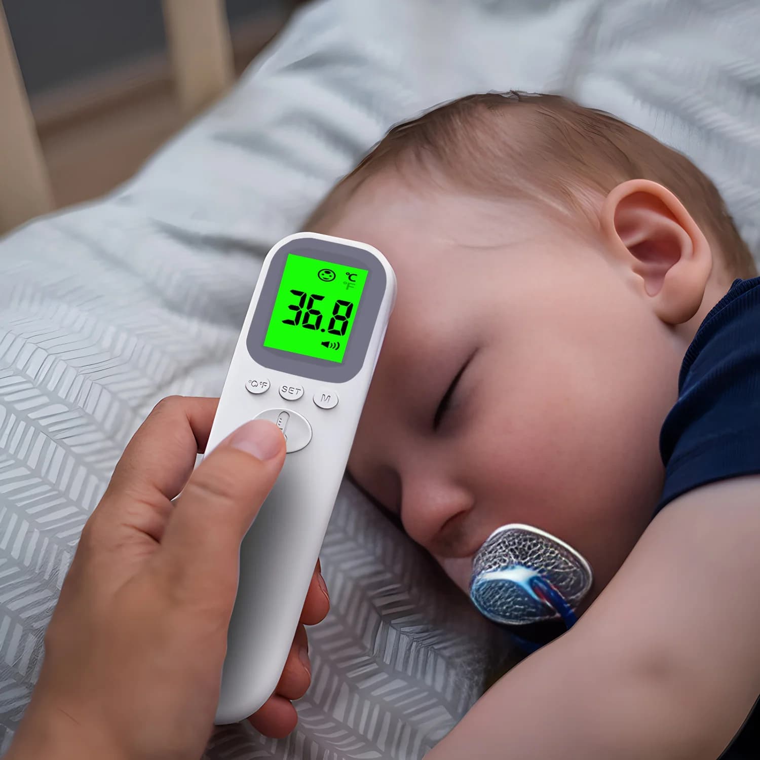 Digital thermometer for infrared fever Ear thermometer for body temperature without contact for infant and adult front