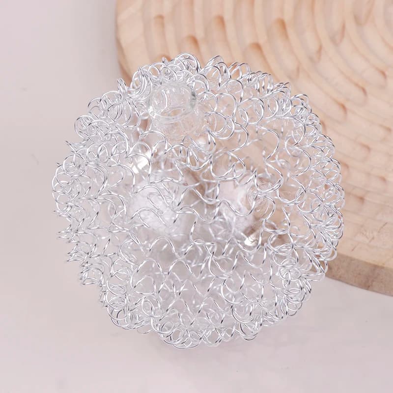 Paralume a sfera in vetro con filo in alluminio G4, apertura 10 mm, ricambio per lampada da soffitto G4 e illuminazione da scrivania.