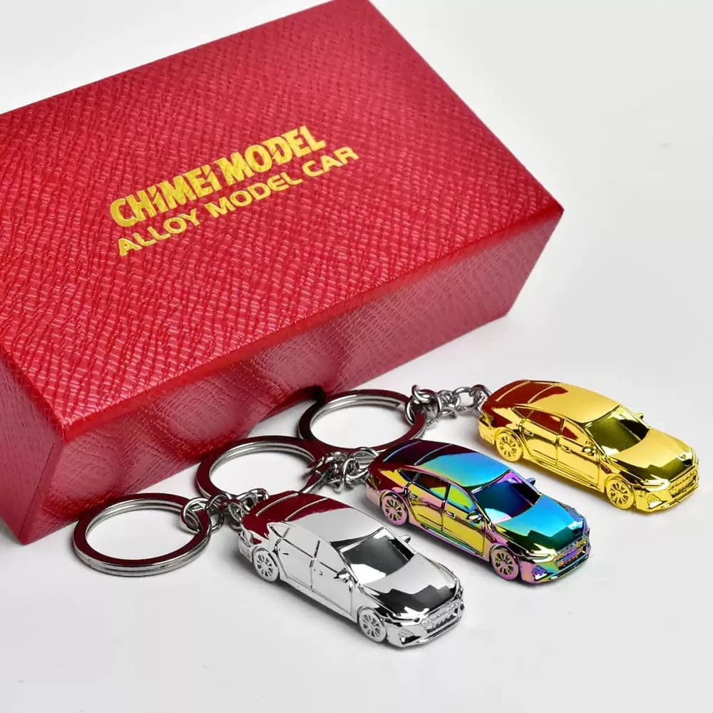 1:64 Lega RS7 Portachiavi Diecast Auto Modello in miniatura Giocattoli Decorazione Corpo in metallo Squisita confezione regalo Ciondolo Veicoli Regali per bambini