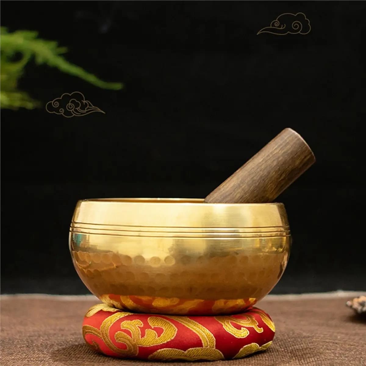 ABST Nepal Handmade Buddha Sound Bowl Yoga Meditation Chanting Singing Bowl Brass Chime Handicraft Music Therapy
