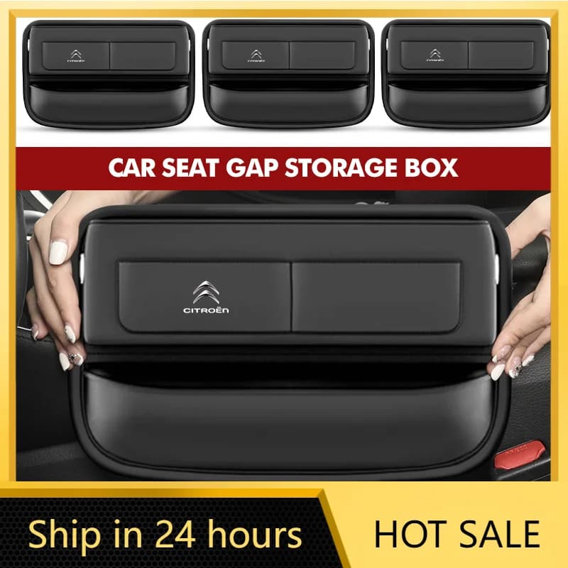 Car Sticker Car Seat Organizer Cup Phone Holder Seat Gap Storage Box For Citroen C5 C1 C2 C6 C4L DS3 DS4 DS5 C-Elysee Grand Berl