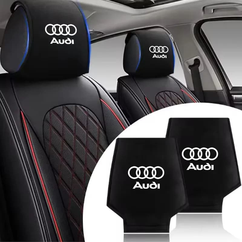 Car Seat Headrest Cover Pillow Case Cushion Neck Cover for Audi sport RS A1 A3 A4 B7 B8 A5 A6 A7 A8 Q3 Q5 Q7 Q8 Car Accessories