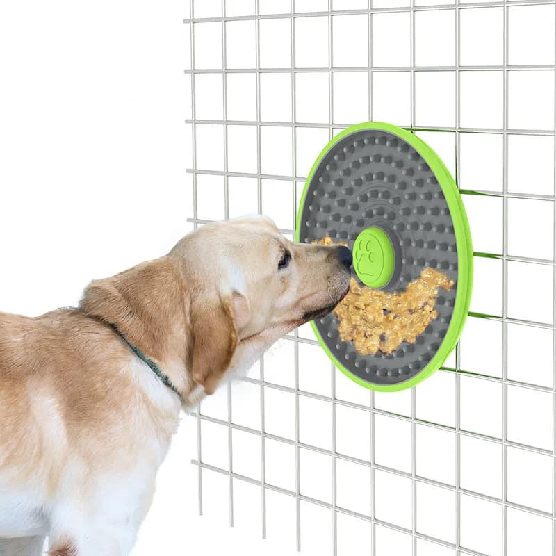 Forniture per animali domestici Gabbia per cani Tappetino per leccare Ciotola per cibo lento multifunzionale Gabbia per gatti Ventosa Alimentatore in silicone HUAN LE YANG GUANG