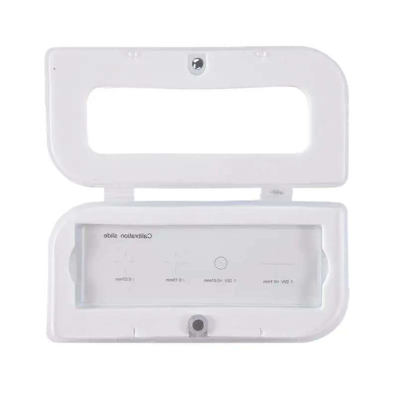 ABMH-0.01Mm Porta-objettivi per microscopio con reticolo di calibrazione a croce, Righello di calibrazione multifunzionale per microscopio, Micrometro da campo