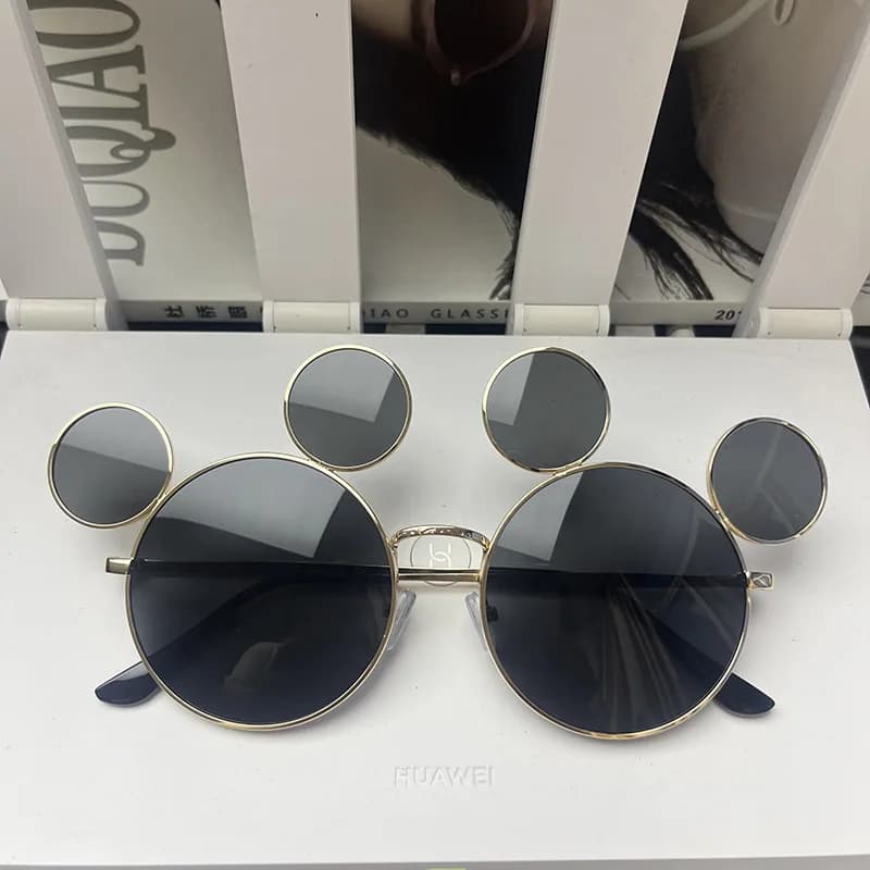New funny sunglasses Chinese style Erlangshen glasses four-eye personalized glasses hip-hop sunglasses