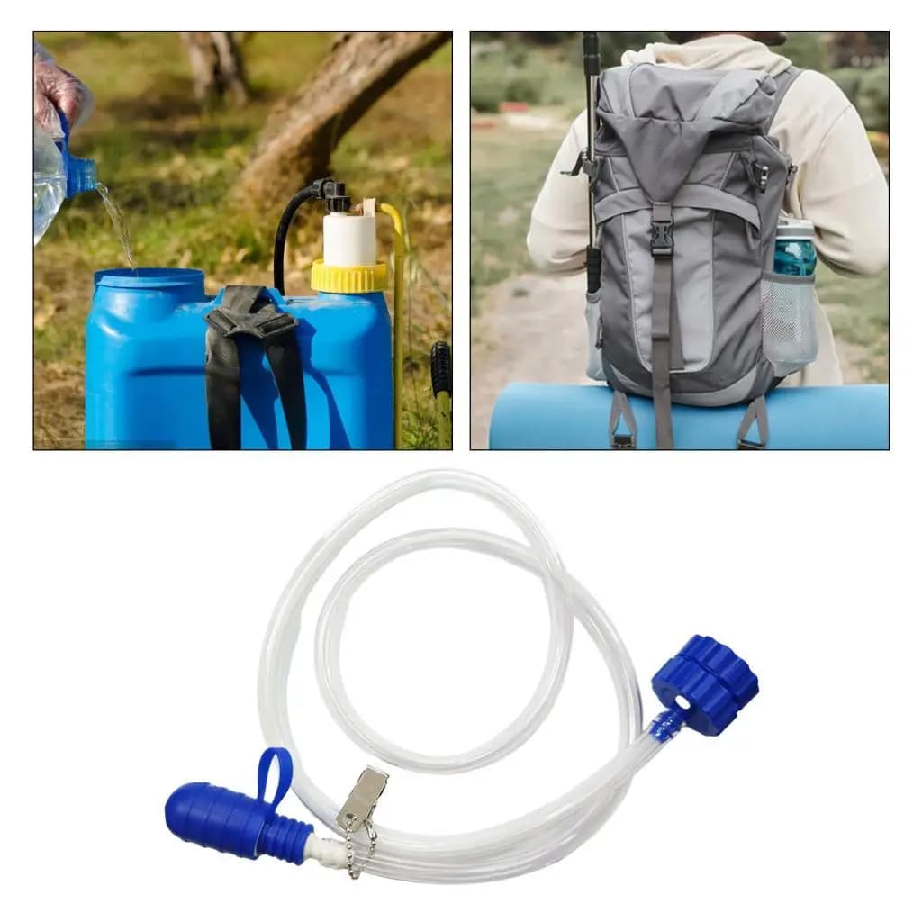 Portable Hydration Pack Drinking Tube Water Bottle Hose for Backpacking Hiking Cycling Fishing Outdoor
