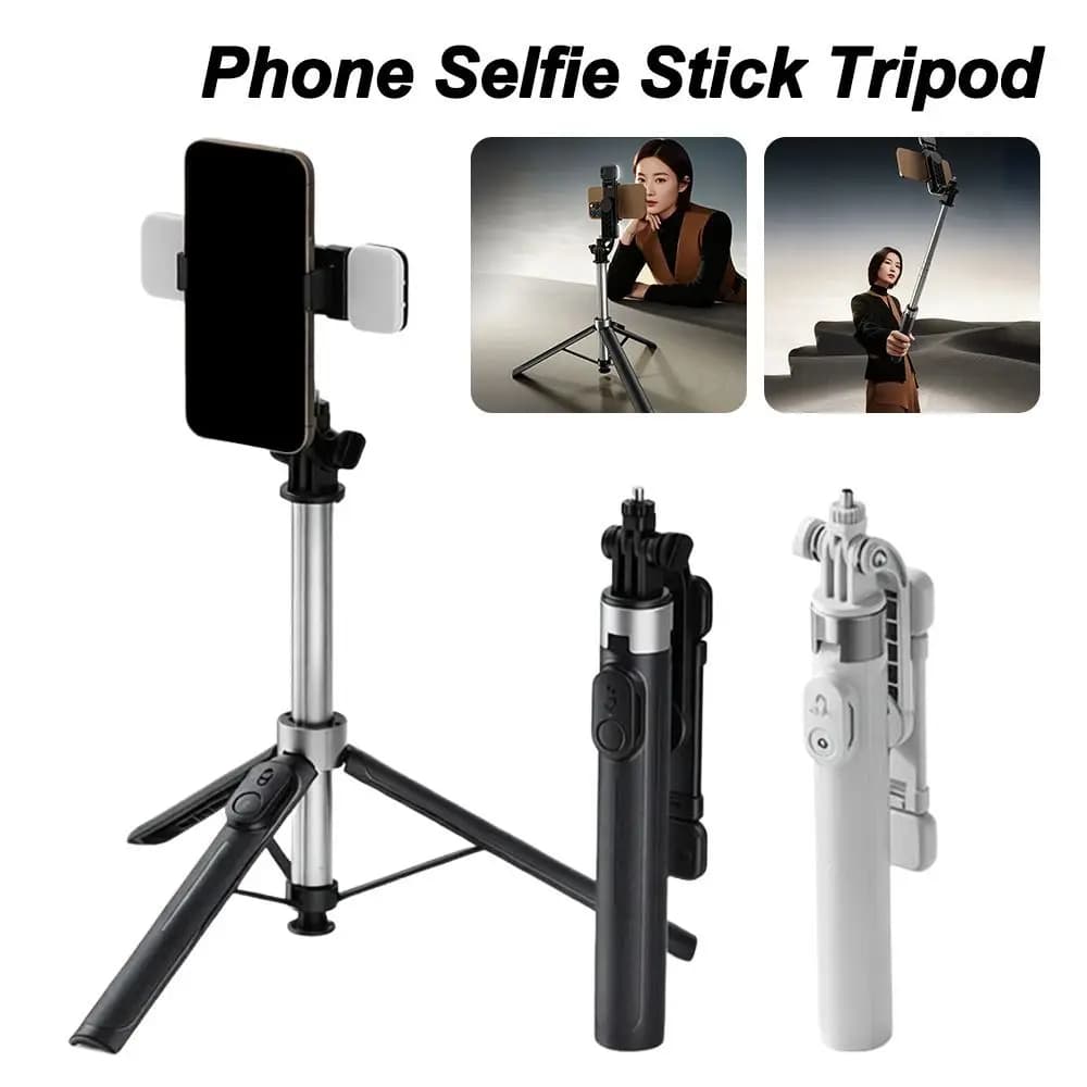 Extendable Phone Selfie Stick Tripod 1.3 Meters Anti Shake Phone Tripod Stand Aluminum Alloy Bluetooth Remote