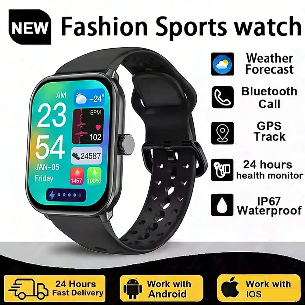 Nuova versione globale Smartwatch per uomo donna HD AMOLED schermo frequenza cardiaca chiamata Bluetooth traccia GPS orologio sportivo impermeabile