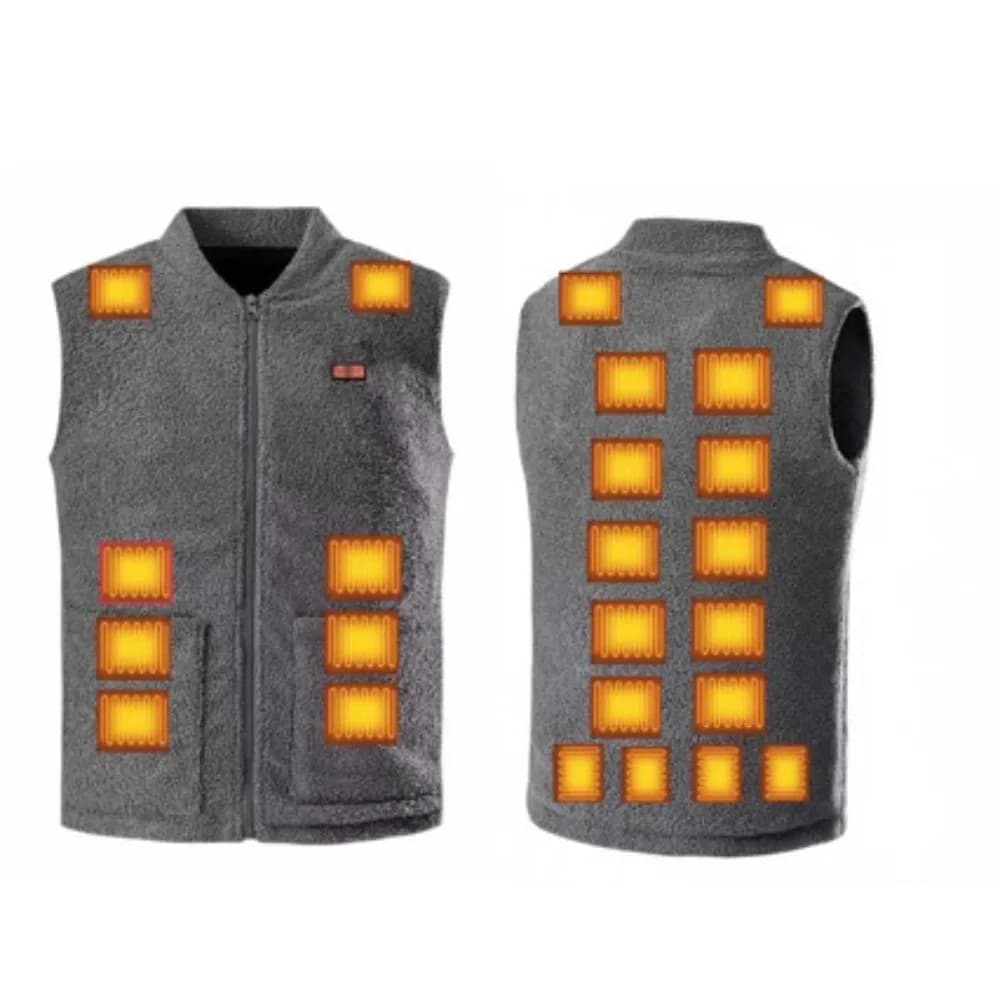 Gilet Riscaldato USB Invernale con 3 Livelli di Temperatura Regolabile, Riscaldamento Rapido, Lunga Durata della Batteria per Sport all'Aperto, Trekking e Ciclismo