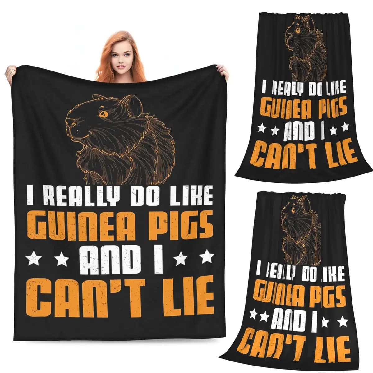 Divertenti coperte pelose per porcellini d'India per animali domestici, morbide e calde, in flanella, per letto, soggiorno, picnic, viaggio, divano di casa