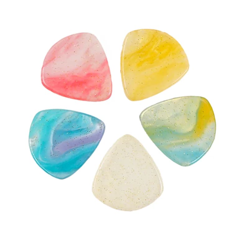Plettri per chitarra da 5 pezzi Plettri per chitarra sottili Plettri per chitarra colorati fatti a mano pesanti per chitarre acustiche elettriche basse