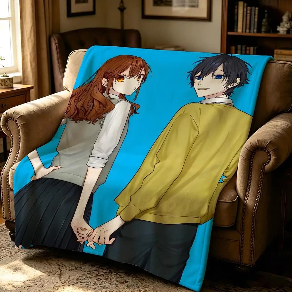 anime H-Horimiya-a Throw Thick Comfort Flannel Quilt, Multi-scene Use Indoor Outdoor Daily Nap