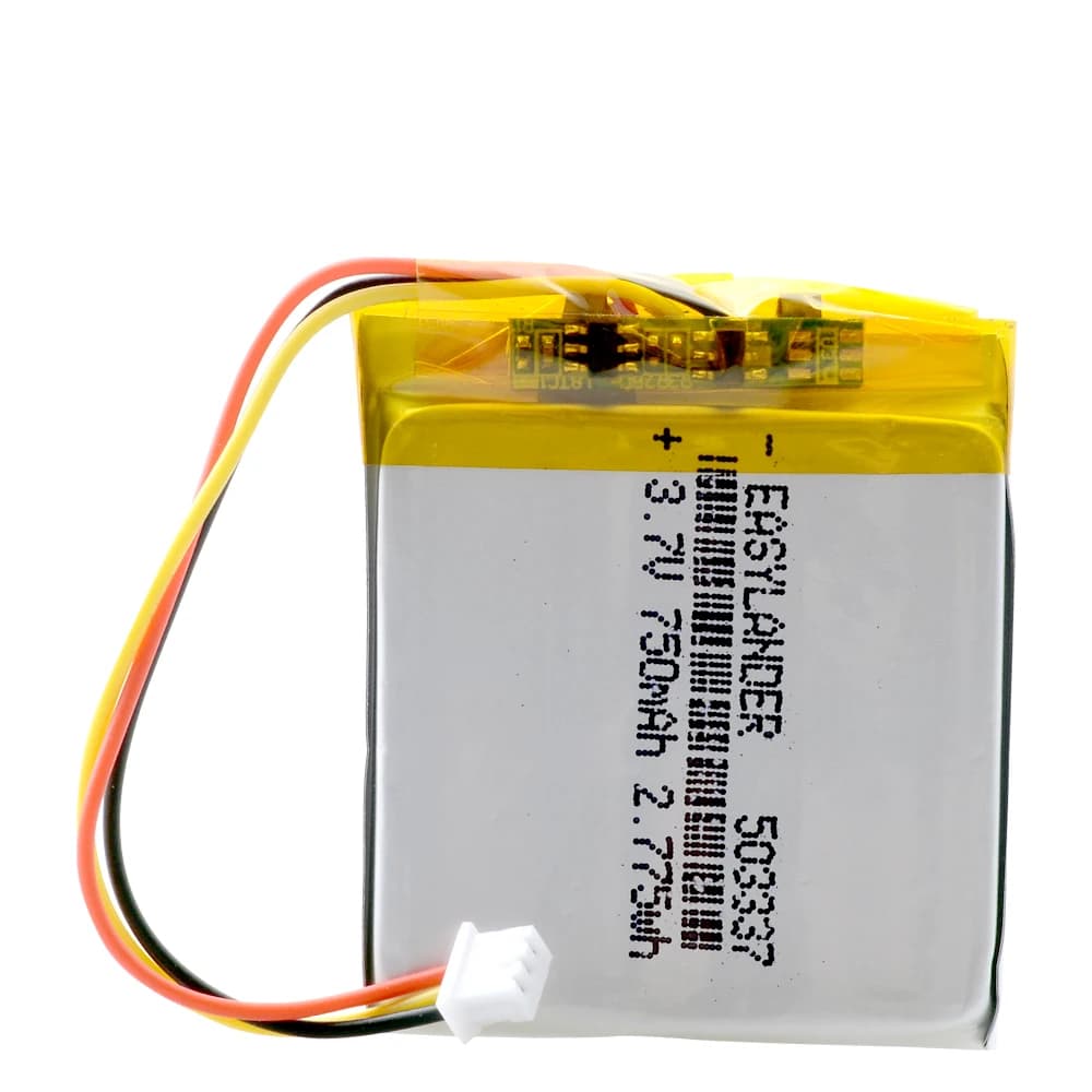 Baby monitor 3,7 V 750 mAh 503337 Batteria ai polimeri di litio per altoparlante Smart Watch Angeleye Ae210 Video NannyCam H32 EU 053337 P