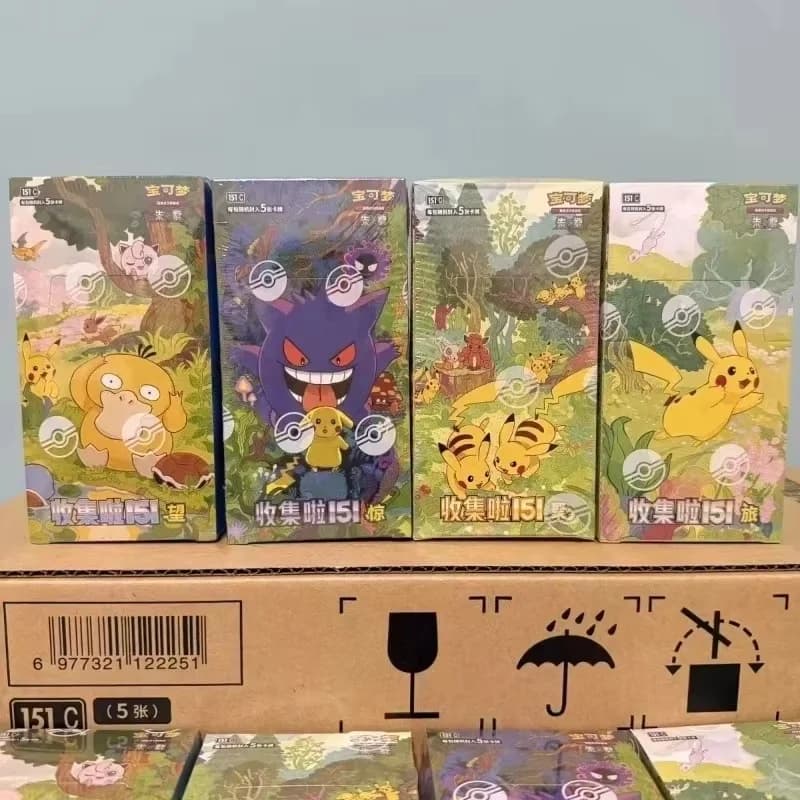 Simplified Chinese Pokémon TCG Scarlet & Violet Collect 151 Series Cards, Ponyta Gengar Rare Collectible Game Card Toys for Fans