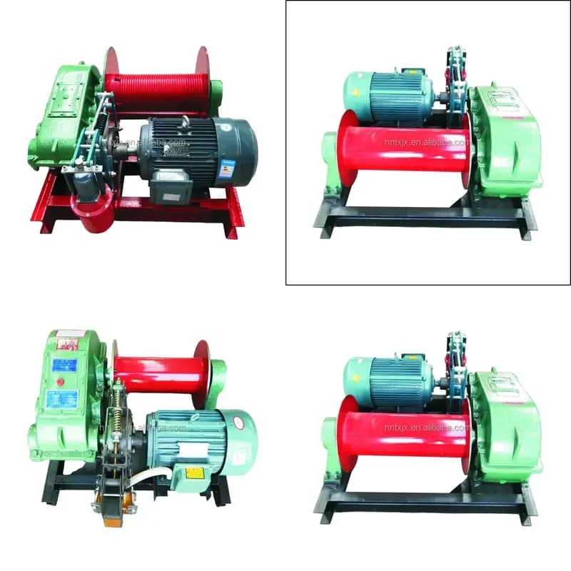 Industrial Machinery 1T 2T 5T 10T Wire Rope Electric Winch Single or Double Drum Marine Mooring Winch with 300m