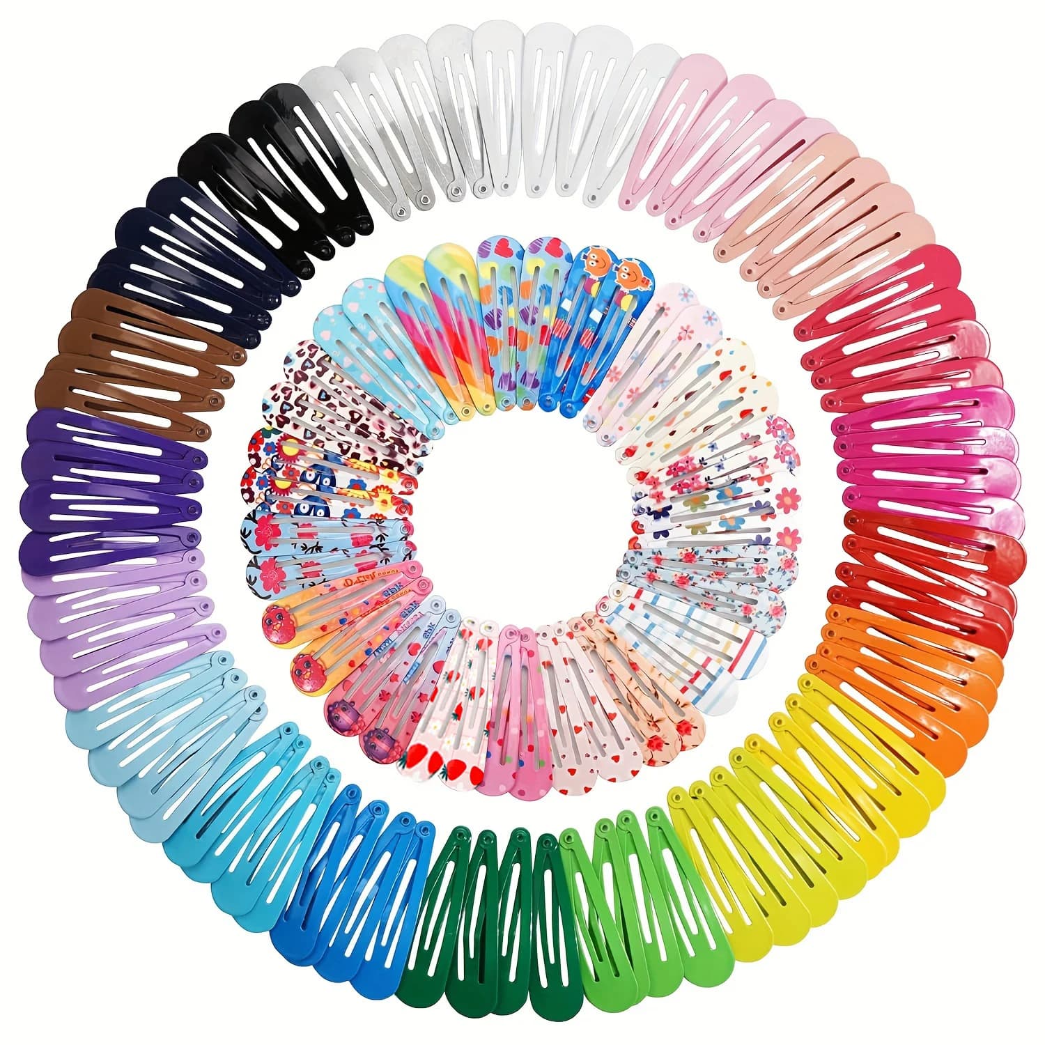 50 pezzi fermagli per capelli a scatto Color caramella lucido 2 pollici antiscivolo fermagli per capelli in metallo fermagli accessori per mollette per neonate Toddlers