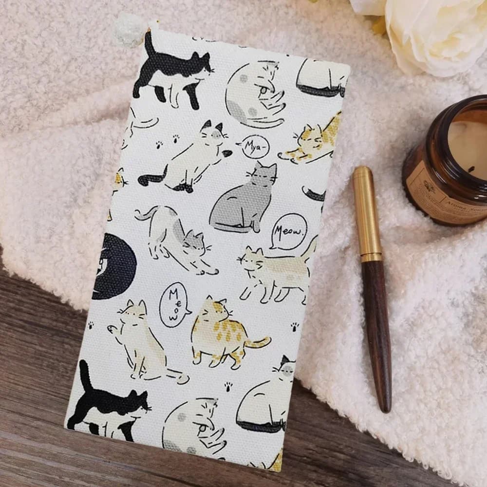 Fromthenon Tessuto Settimane Diario Notebook Copertina Sciolto Foglia Settimana Notebook Planner Libro Diario Copertina Forniture di cancelleria per ufficio