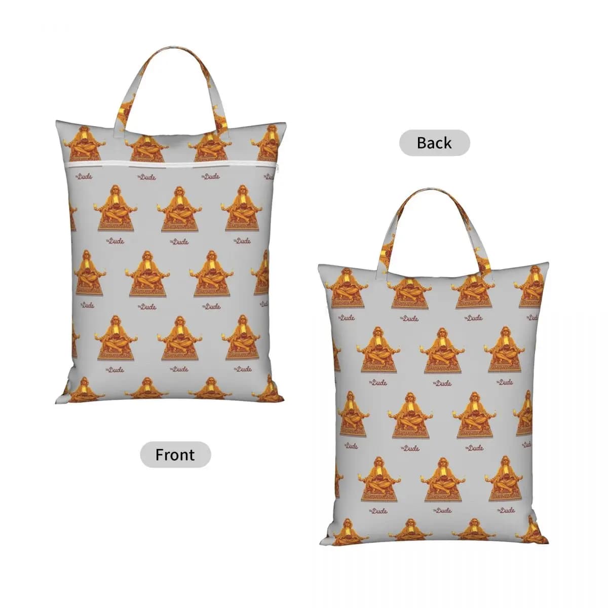 The Dude Budha The Big Lebowski Travel Laundry Bag Waterproof Reusable Dirty Clothes Pouch Gym Yoga Camping Washing Basket