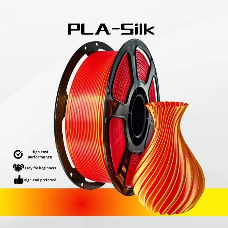 PLA 3D Printing Filament Silk Dual Color Red Gold Diameter 1.75mm Silk Red Glod