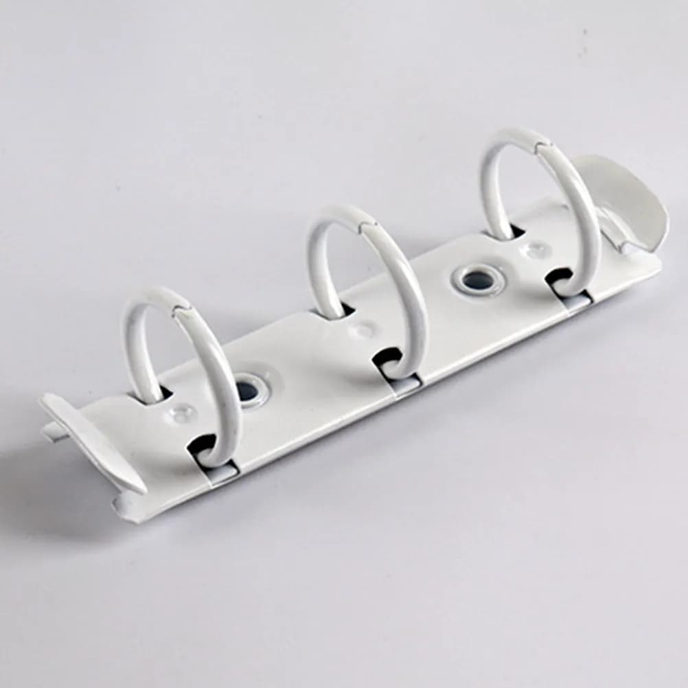 Set di 3 raccoglitori in metallo resistente per studenti e professionisti, design portatile e leggero con bottone a pressione per prevenire l'apertura.