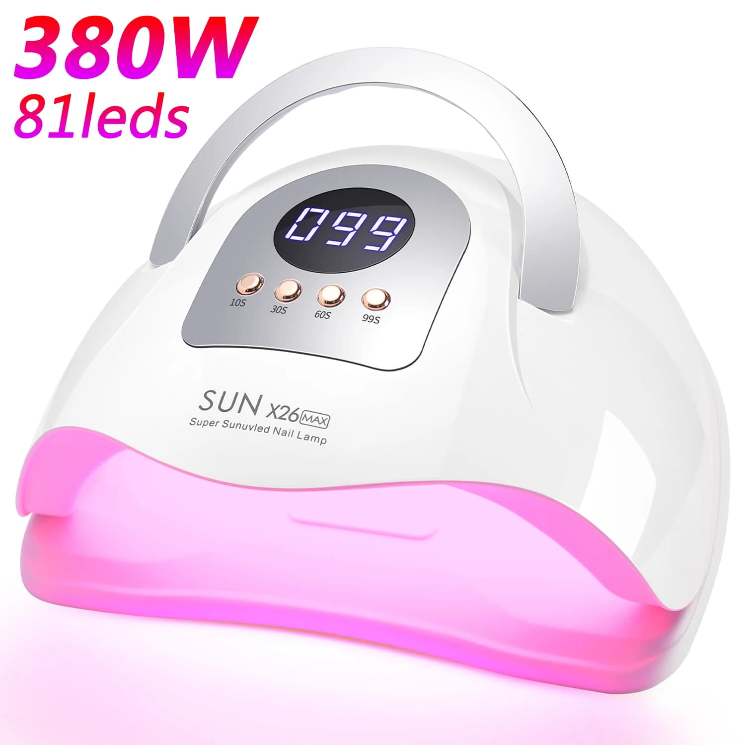 DianaBeauty 380W LED UV Lamp Dryer per unghie Gel Polish Drying Lamp con 4 impostazioni del Timer sensore automatico luce professionale per unghie