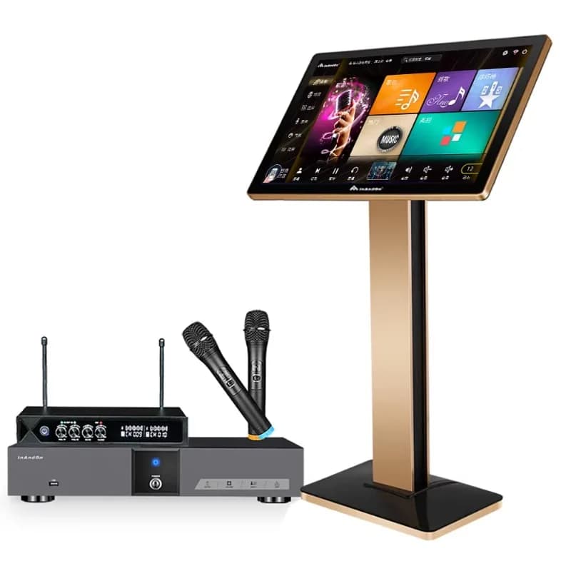 Sistema Karaoke KV-V5 MAX con Schermo Touch da 21,5 Pollici, 4TB di Film Online, Lettore KTV con Selezione Intelligente dei Brani e Microfono Wireless