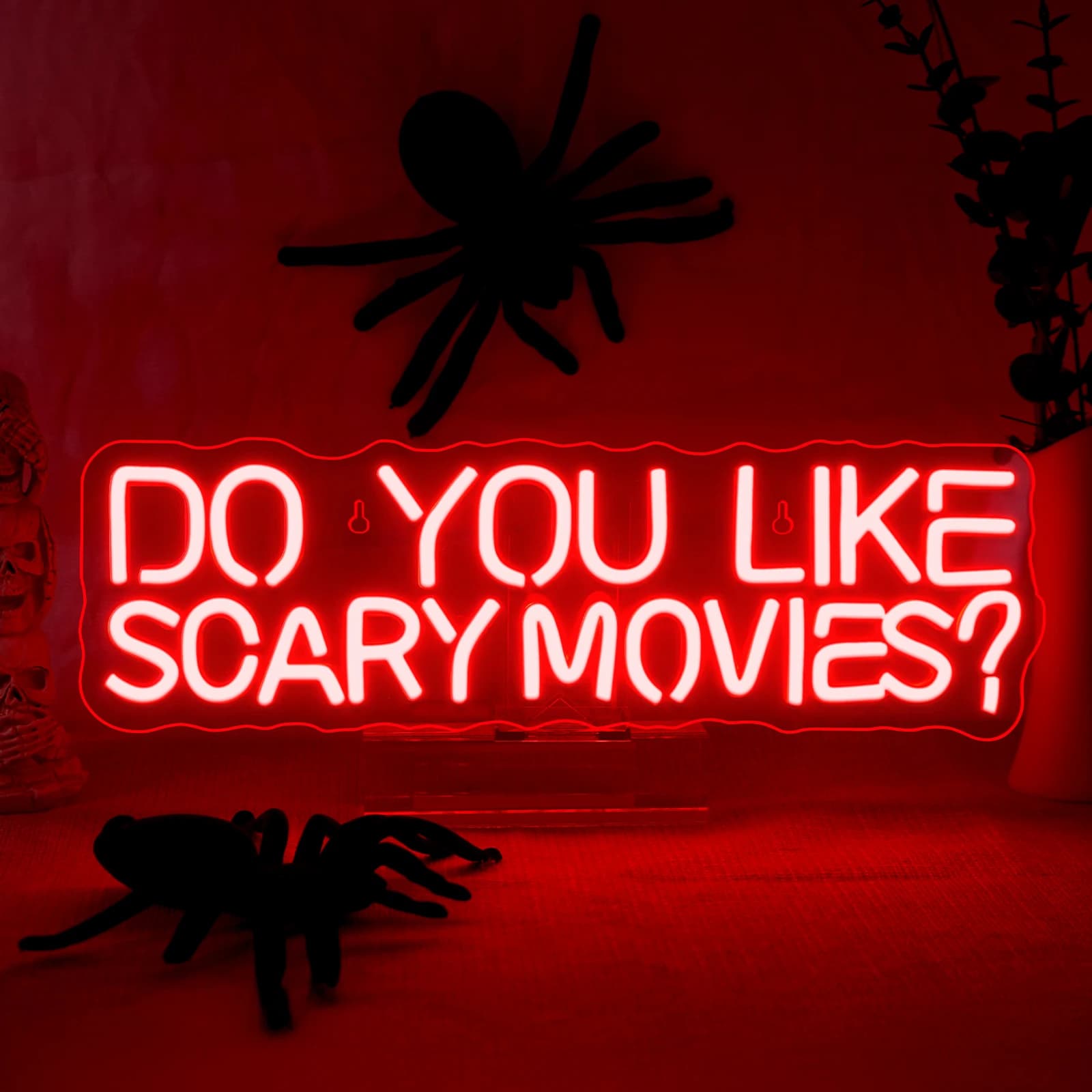 Fai come le film spaventosi Insegna al neon Cinema horror per la decorazione della parete per la sala di fuga Bar Club Party Teen Man Cave Game Decorazione gotica