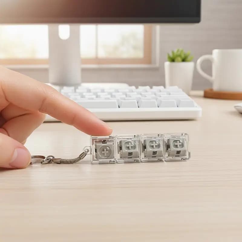 Tester per Switch di Tastiere Meccaniche Fai-da-te, Tester per Switch di Tastiere con Tasti Diversi, Giocattolo Antistress a Forma di Portachiavi