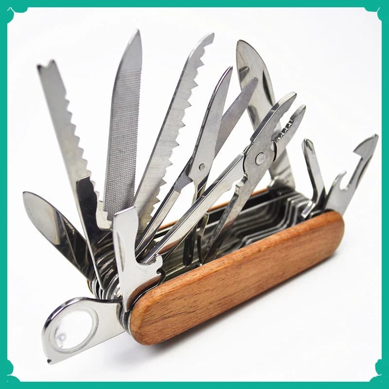Coltello tascabile multiutensile Coltello pieghevole portatile Coltello tascabile multifunzionale da campeggio in acciaio inossidabile Coltelli da sopravvivenza Coltello