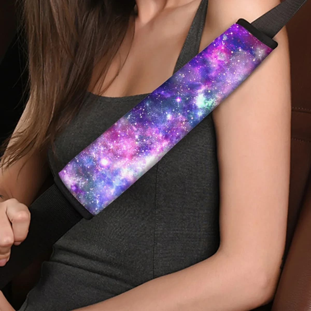 Men's 3D Galaxy Sky Car Seat Covers for Women's Car Seat Covers for Men's 3D Galaxy Sky Print Anti-slip Set of 2 pcs Interior Decoration of Vehicles Adjustable Soft