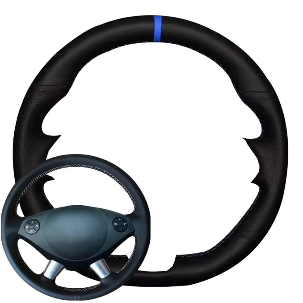 Coprivolante per auto in pelle artificiale nera originale personalizzato per accessori interni per auto Mercedes Benz Viano W639