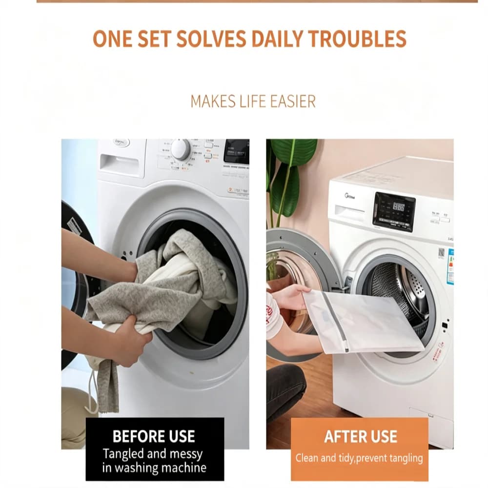 Mesh Laundry Bag with Lockable Zipper, Heavy Duty Washing Machine Protection Bag for Clothes, Lingerie, Bra, Delicates, 30×40cm, 1 Pack