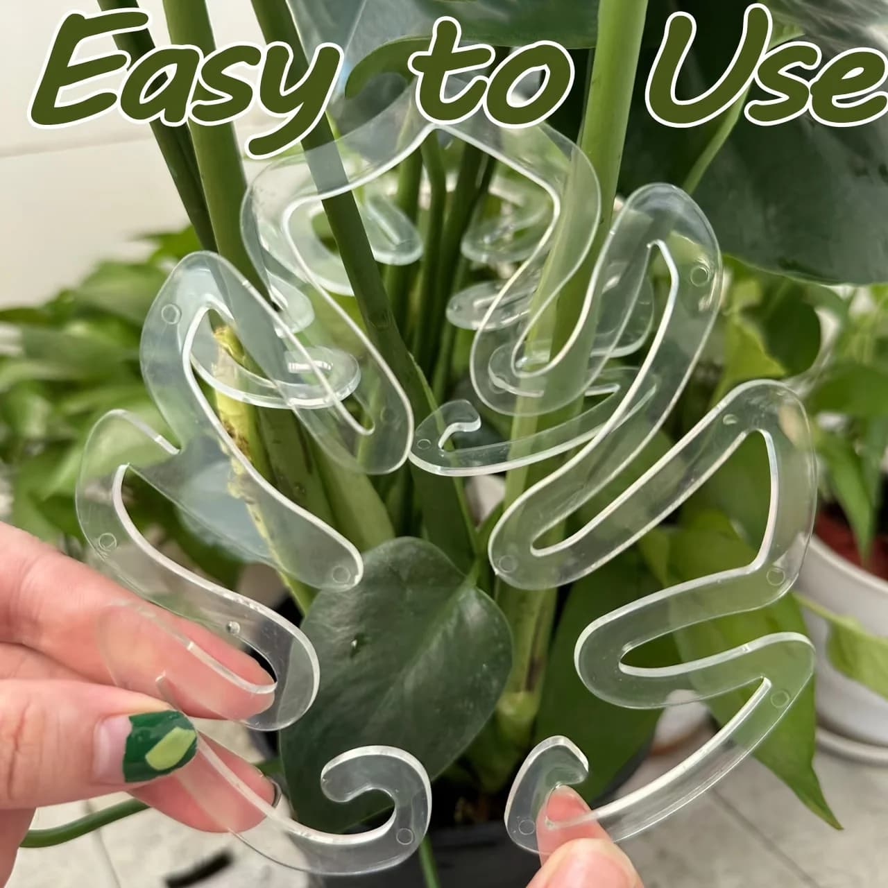 Clip di Supporto Flessibili in Plastica per Piante Monstera, Legature Regolabili da Giardino per Crescita Verticale, Morsetti di Fissaggio Ordinati per Piante in Vaso e da Interno