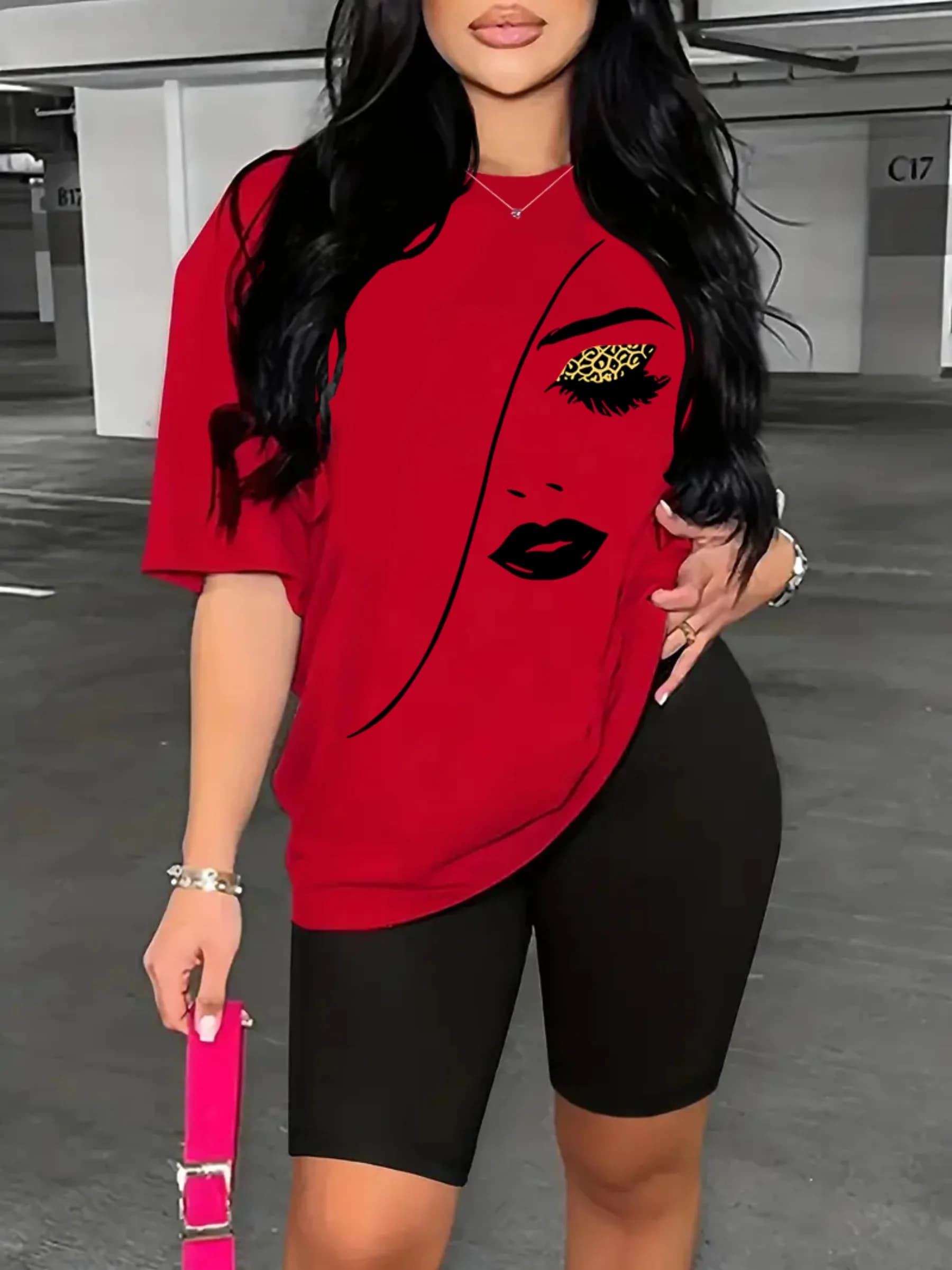 Womens Sports Neck Short Sleeve T-shirt Top with Medium Stretch Polyester Fabric