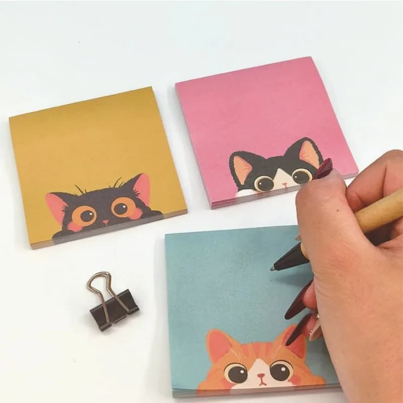50 fogli simpatico cartone animato animale note adesive carta studente memo pad scuola creativa cancelleria regalo premi N volte note adesive