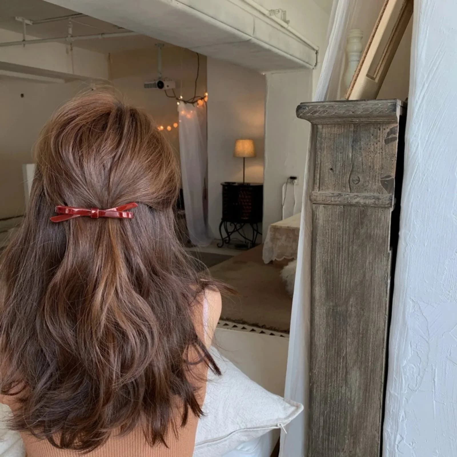 Fermaglio per capelli a fiocco per influencer online, clip laterale per ragazza, fermaglio superiore per frangia, accessori per capelli