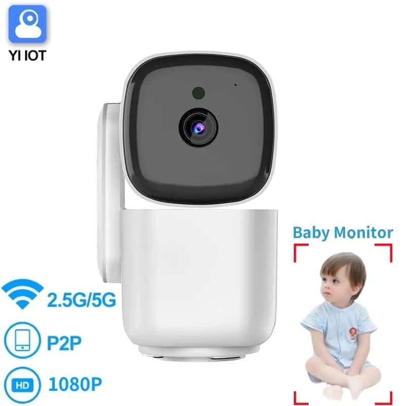 YiIOT 2.4G/5G WiFi Smart CCTV Baby Monitor Telecamera 1080P Monitoraggio automatico Video PTZ Audio bidirezionale per la sicurezza domestica