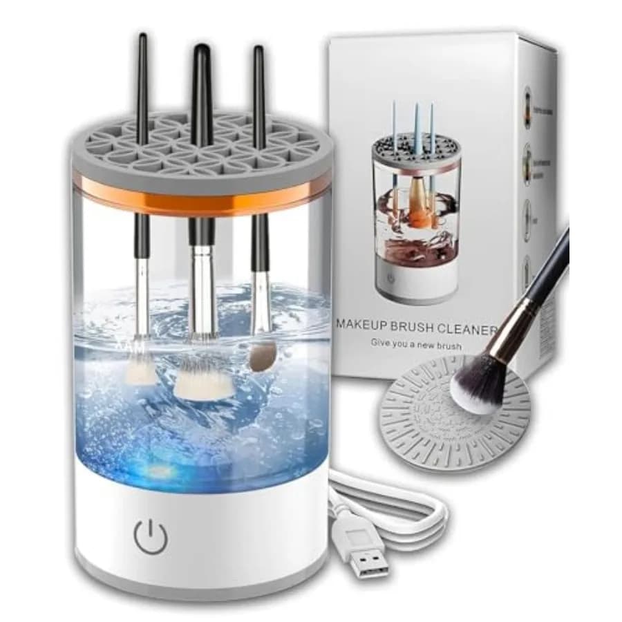 Makeup Brush Cleaner, Automatic Makeup Brush Cleaner, Cosmetic Brush Swirl, Brush Cleanser Tool