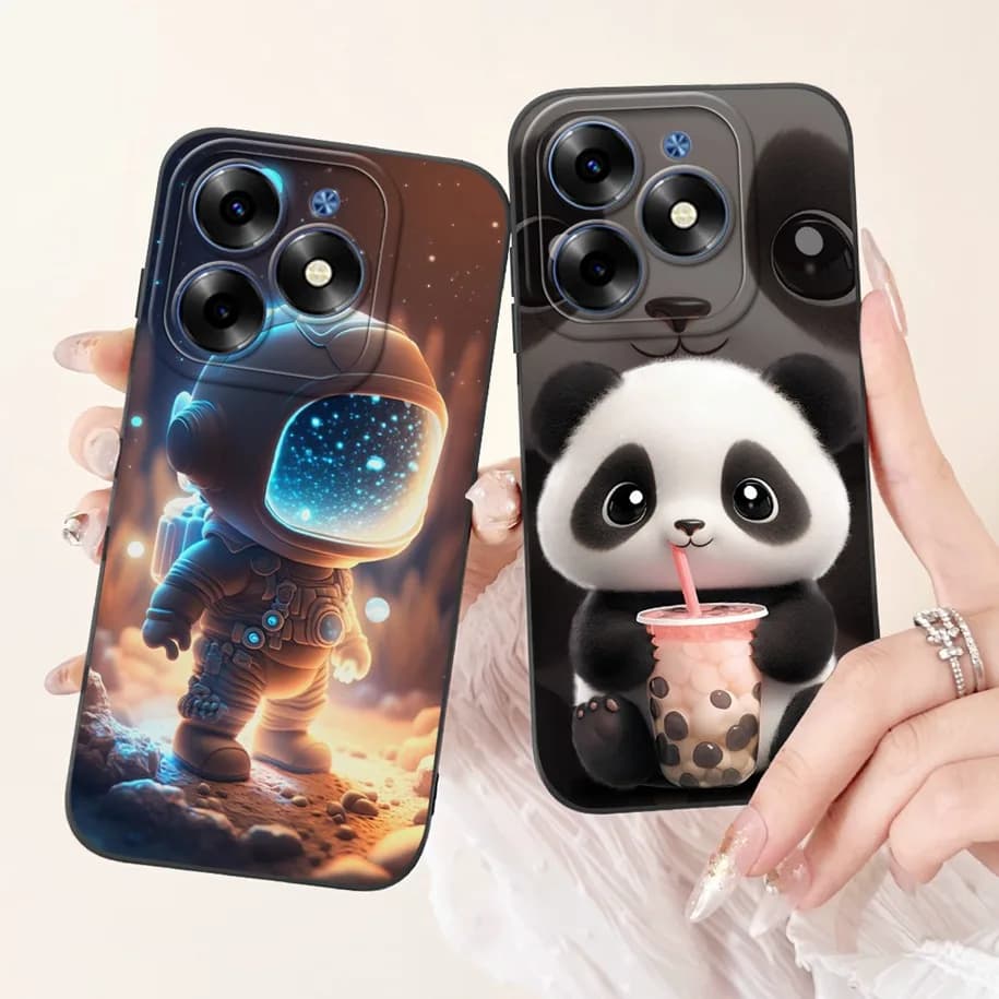 Per Tecno Spark GO 2024 BG6 custodia Pop 8 POP8 Spark20 Spark 20 20C KJ5 Lovely Panda Astronaut Cover sottile in Silicone antiurto