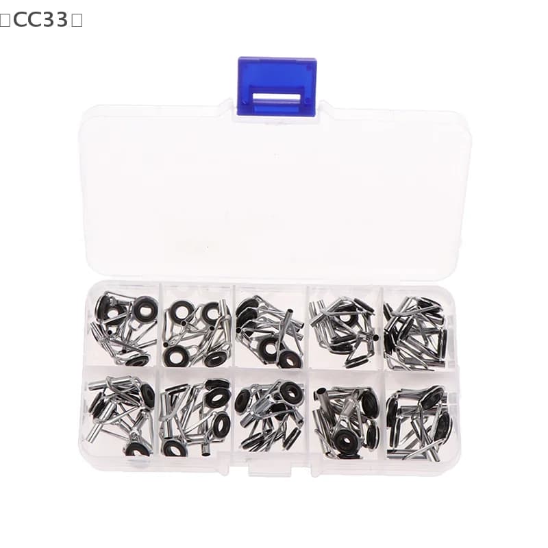 maveraCC3350 pcs/box size 1-10 # Repair kit tip fishing rod guide set DIY Eye Rings Guide fishing rod Fishing equipment