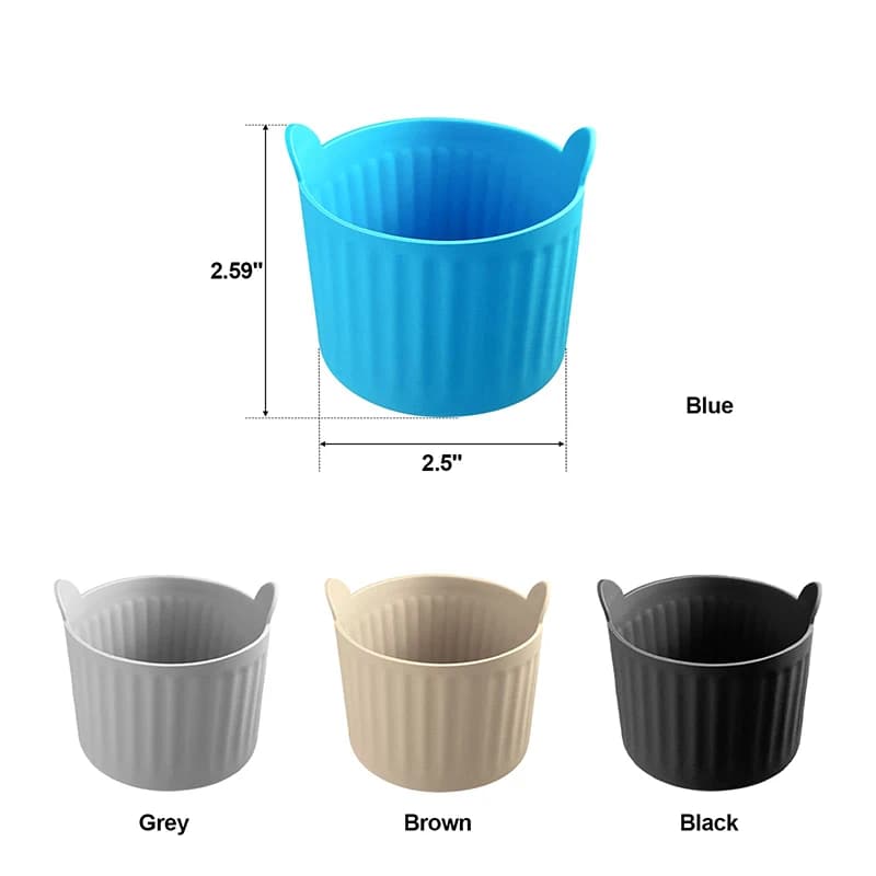Set di 1/4 stampi in silicone alimentare per friggitrice ad aria, ramekin, stampi per uova, per muffin, cupcake, budini, crostate, per la cucina
